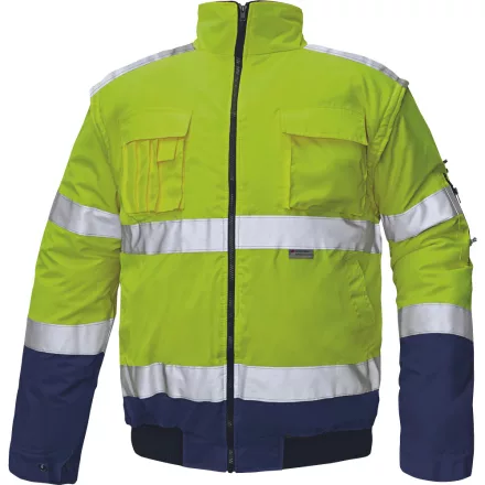 CLOVELLY PILOT dzseki HV sárga/navy 2XL
