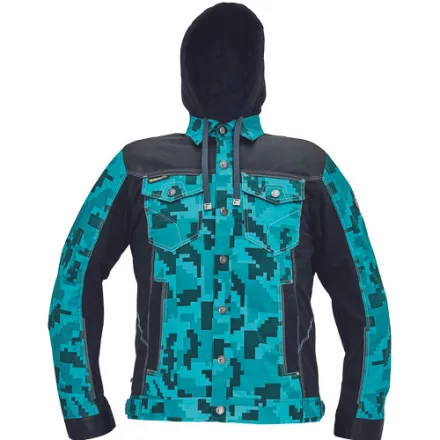 NEURUM CAMOU kapucnis dzseki petrol 52