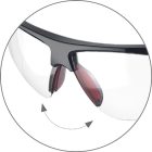 GALACTUS védőszemüveg víztiszta fek-piro