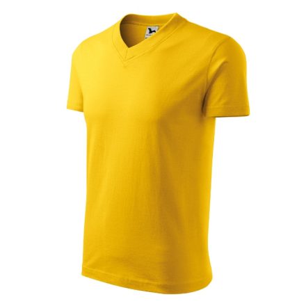 V-neck póló unisex sárga 2XL