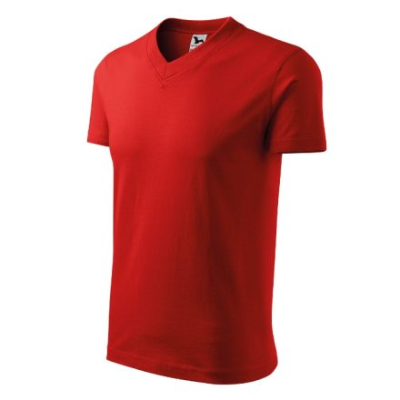 Logózott unisex póló V-neck