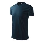 Logózott unisex póló Heavy V-neck