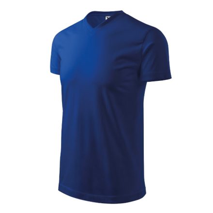 Heavy V-neck póló unisex királykék S