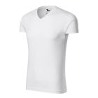 Logózott férfi póló Slim Fit V-neck