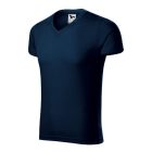 Logózott férfi póló Slim Fit V-neck