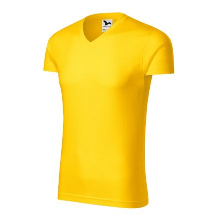 Slim Fit V-neck póló férfi sárga 3XL