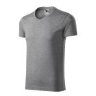 Logózott férfi póló Slim Fit V-neck