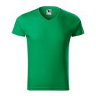 Logózott férfi póló Slim Fit V-neck