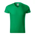Logózott férfi póló Slim Fit V-neck