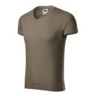 Logózott férfi póló Slim Fit V-neck