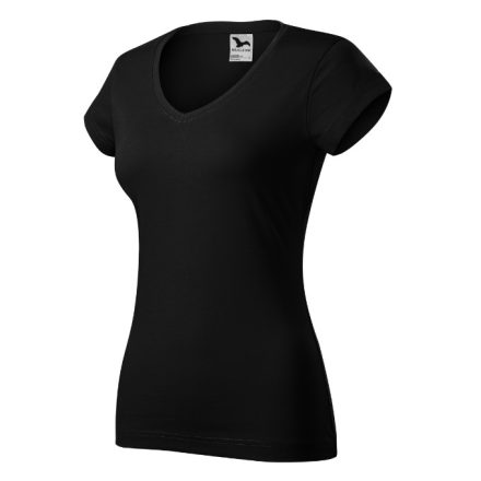 Fit V-neck póló női fekete 2XL