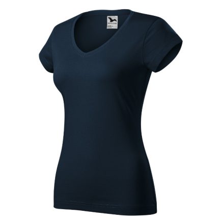 Fit V-neck póló női tengerészkék S