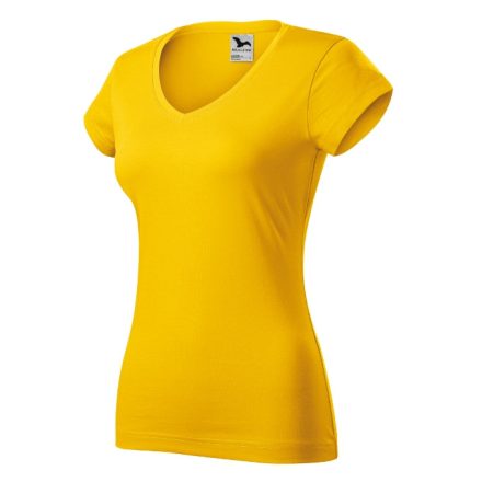 Fit V-neck póló női sárga M