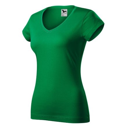 Fit V-neck póló női fűzöld M