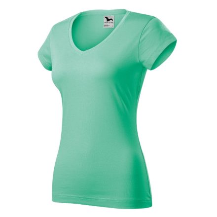 Fit V-neck póló női menta S