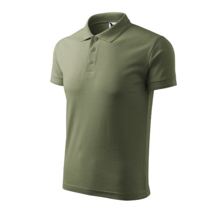 Pique Polo galléros póló férfi khaki S