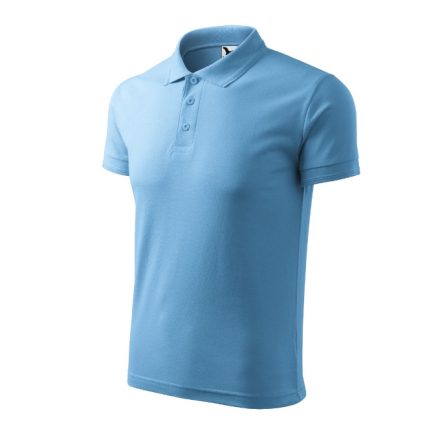Pique Polo galléros póló férfi azúrkék 3XL