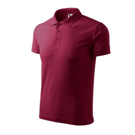 Pique Polo galléros póló férfi garnet XL