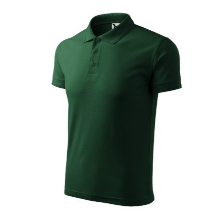 Pique Polo galléros póló férfi dark green S