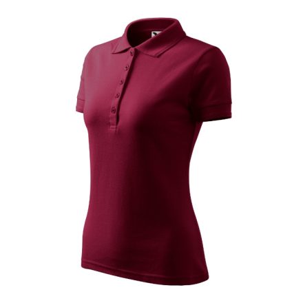 Pique Polo galléros póló női garnet S