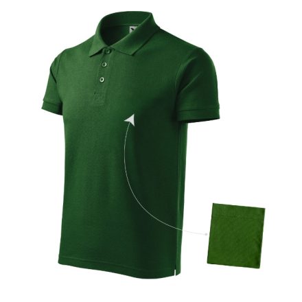 Cotton galléros póló férfi üvegzöld 2XL