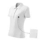Logózott galléros női póló Cotton