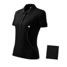 Logózott galléros női póló Cotton