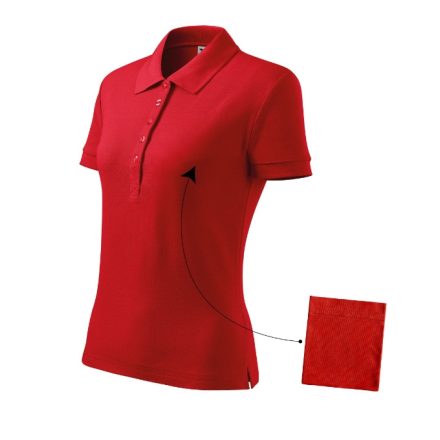 Cotton galléros póló női piros XL