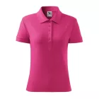Logózott galléros női póló Cotton