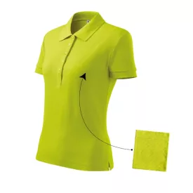 Logózott galléros női póló Cotton