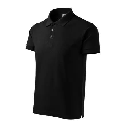 Logózott galléros férfi póló Cotton Heavy