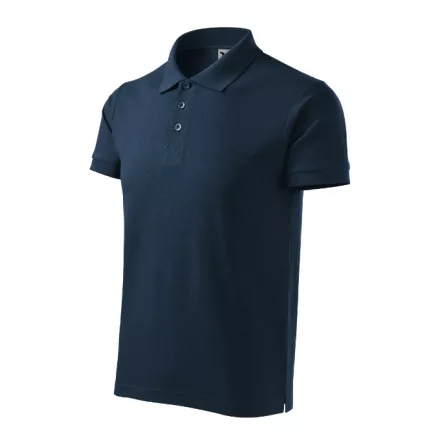Logózott galléros férfi póló Cotton Heavy
