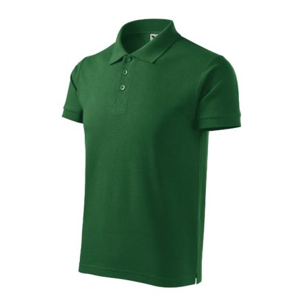 Cotton Heavy galléros póló férfi üvegzöld 3XL