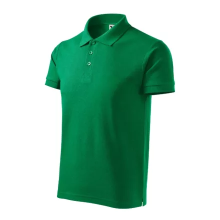 Logózott galléros férfi póló Cotton Heavy