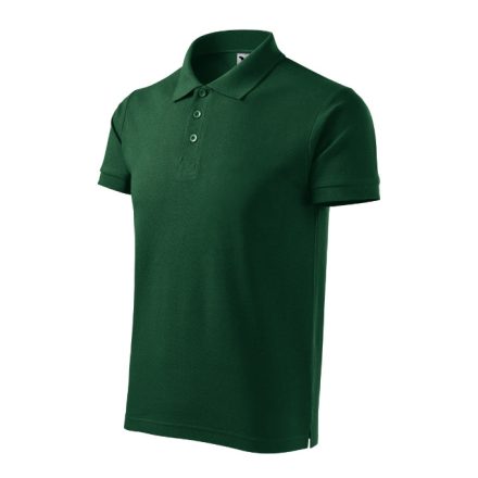 Cotton Heavy galléros póló férfi dark green S