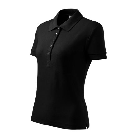 Cotton Heavy galléros póló női fekete 2XL