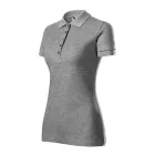 Logózott galléros női póló Cotton Heavy