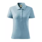 Logózott galléros női póló Cotton Heavy