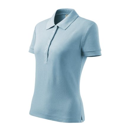 Cotton Heavy galléros póló női égszínkék M