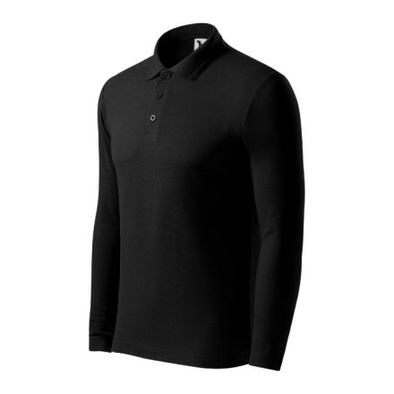 Pique Polo LS galléros póló férfi fekete 3XL
