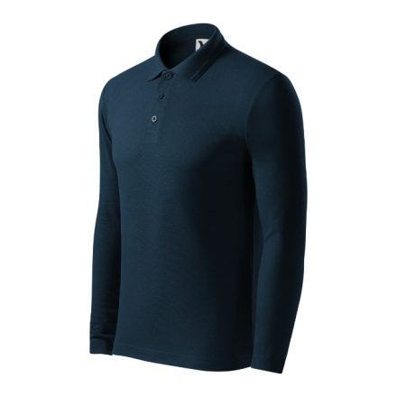 Pique Polo LS galléros póló férfi tengerészkék 3XL
