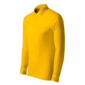 Logózott galléros férfi póló Pique Polo LS