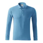 Logózott galléros férfi póló Pique Polo LS