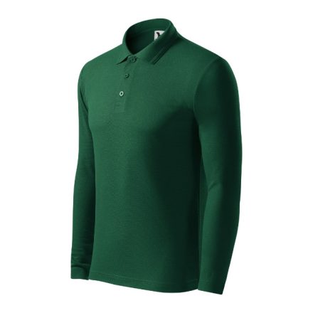 Pique Polo LS galléros póló férfi dark green S