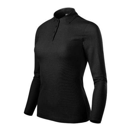 Pique Polo LS galléros póló női fekete 2XL