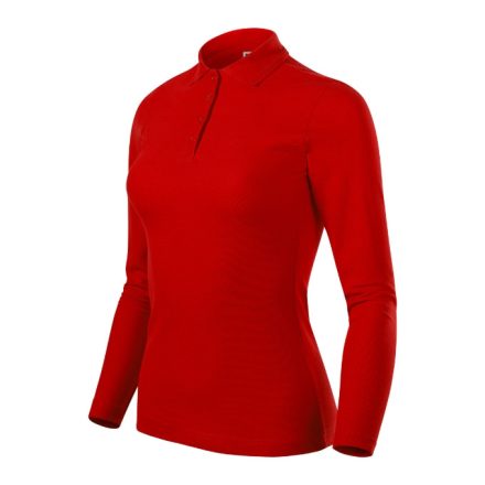 Pique Polo LS galléros póló női piros XL