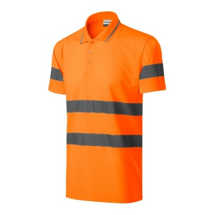 HV Runway galléros póló unisex fluoreszkáló narancssárga M