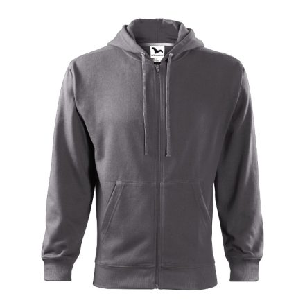 Trendy Zipper felső férfi acélszürke L