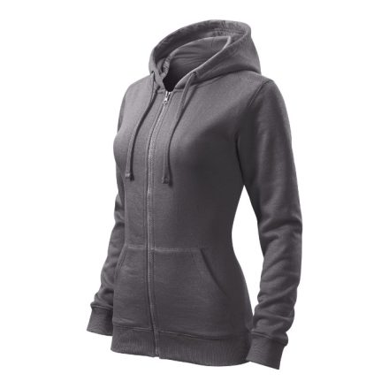 Trendy Zipper felső női acélszürke XS
