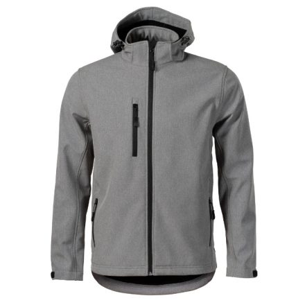 Performance softshell kabát férfi sötétszürke melírozott 2XL